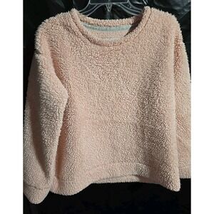 Muk Luks The Original ~Women's Size S ~Pink Sherpa Sweater/Top~ Soft & Warm